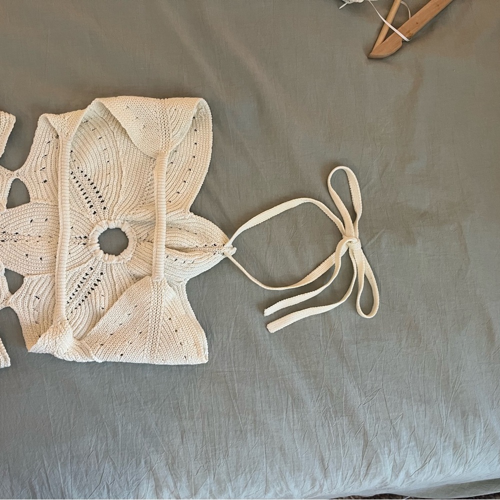 cult gaia Cream Crochet Mini Dress - Picture 7 of 9